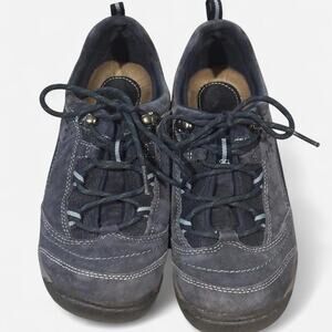 Earth Origins Kamryn Navy Blue Suede Leather Outdoor Walking Shoes Sneakers S 7M